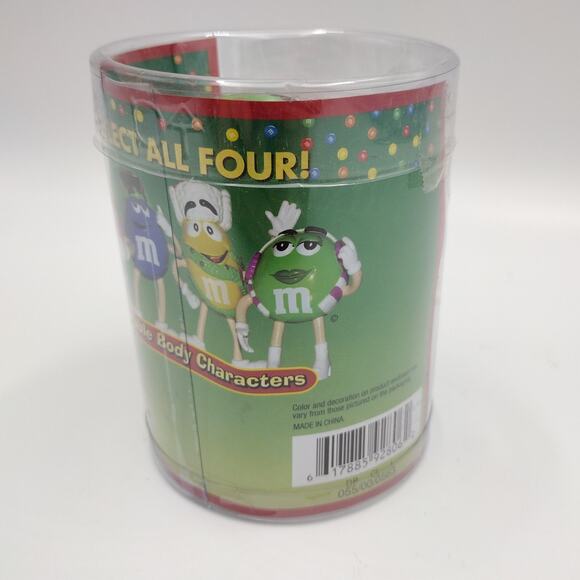 M&M's Red Christmas Bendable Body Character Toy Holiday Collectible NEW - Picture 4 of 5